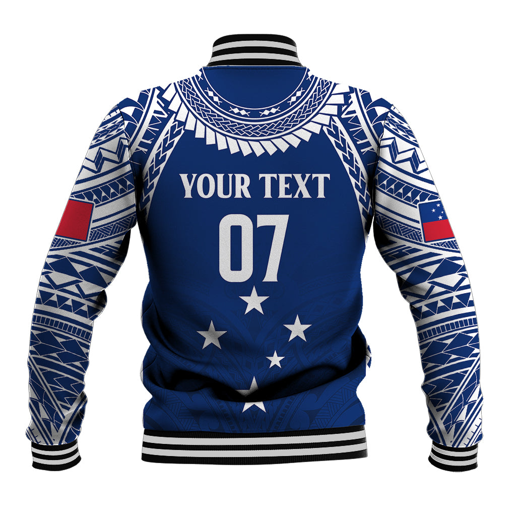 Personalised Samoa Rugby Baseball Jacket WC 2023 Champions LT7 - Polynesian Pride