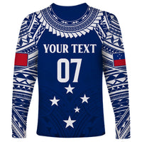 Personalised Samoa Rugby Long Sleeve Shirt WC 2023 Champions LT7 - Polynesian Pride