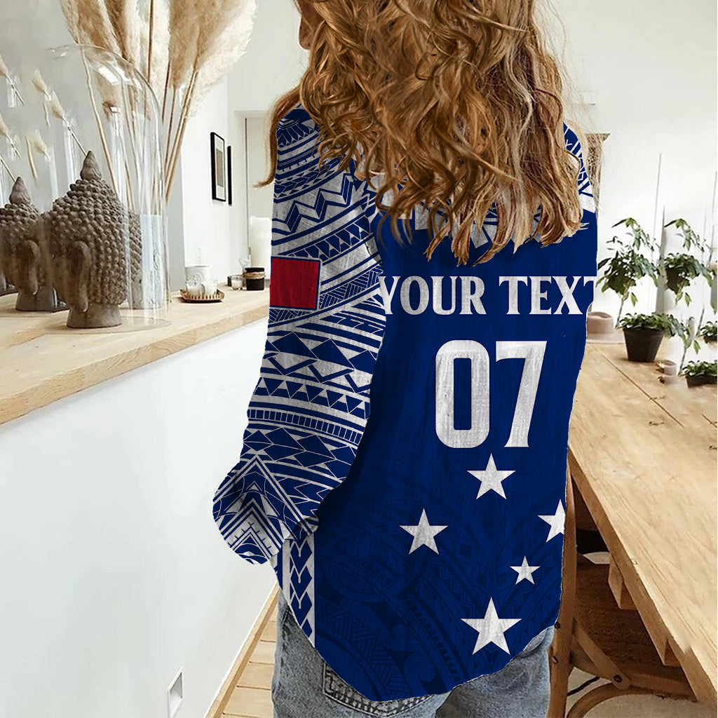 Personalised Samoa Rugby Women Casual Shirt WC 2023 Champions LT7 - Polynesian Pride