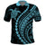 Polynesian Pride Polo Shirt Turtle Hibiscus Luxury Style - Aquamarine LT7 Aquamarine - Polynesian Pride
