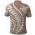 Polynesian Pride Polo Shirt Turtle Hibiscus Luxury Style - Beige LT7 - Polynesian Pride