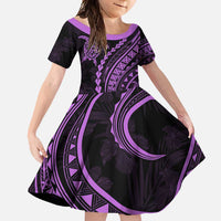 Hawaii Family Matching Outfits Polynesian Pride Summer Maxi Dress And Shirt Family Set Clothes Turtle Hibiscus Luxury Style - Lilac LT7