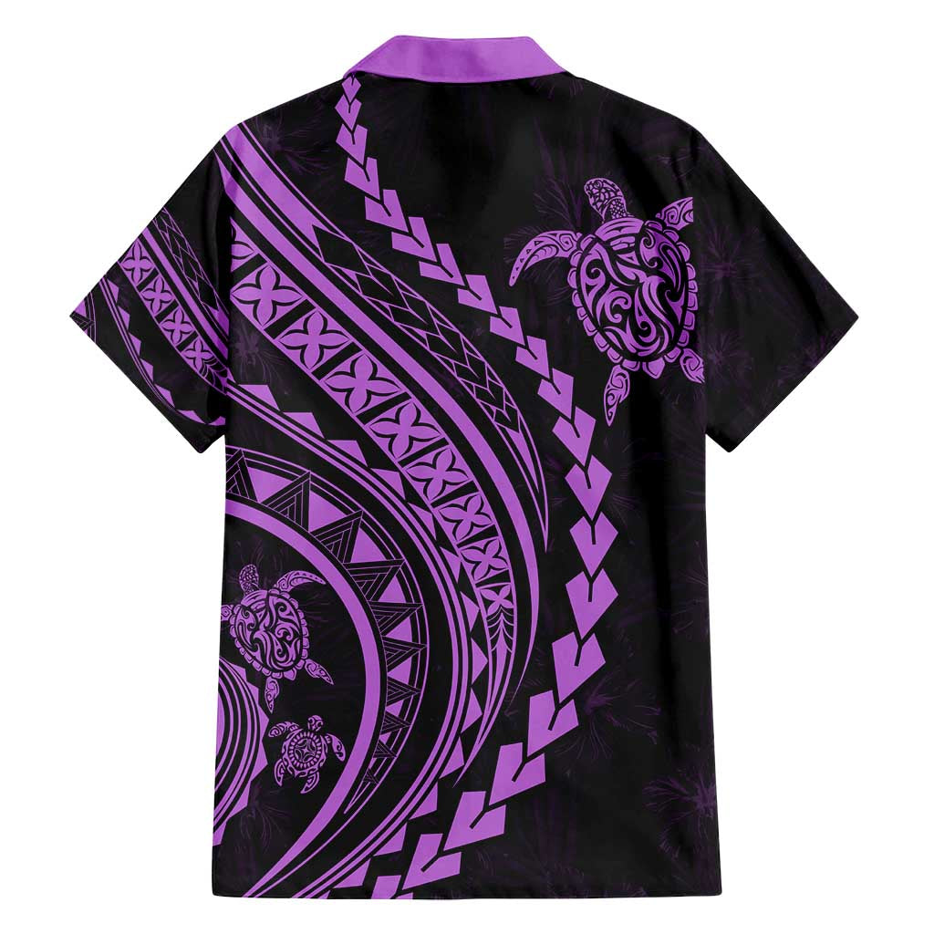 Hawaii Family Matching Outfits Polynesian Pride Summer Maxi Dress And Shirt Family Set Clothes Turtle Hibiscus Luxury Style - Lilac LT7