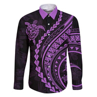 Hawaii Family Matching Outfits Polynesian Pride Summer Maxi Dress And Shirt Family Set Clothes Turtle Hibiscus Luxury Style - Lilac LT7