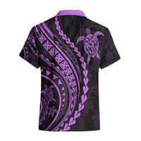 Polynesian Pride Hawaiian Shirt Turtle Hibiscus Luxury Style - Lilac LT7 - Polynesian Pride