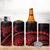 Polynesian Pride 4 in 1 Can Cooler Tumbler Turtle Hibiscus Luxury Style - Rose