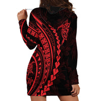 Polynesian Pride Hoodie Dress Turtle Hibiscus Luxury Style - Rose LT7 - Polynesian Pride