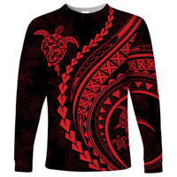 Polynesian Pride Long Sleeve Shirt Turtle Hibiscus Luxury Style - Rose LT7 Unisex Rose - Polynesian Pride
