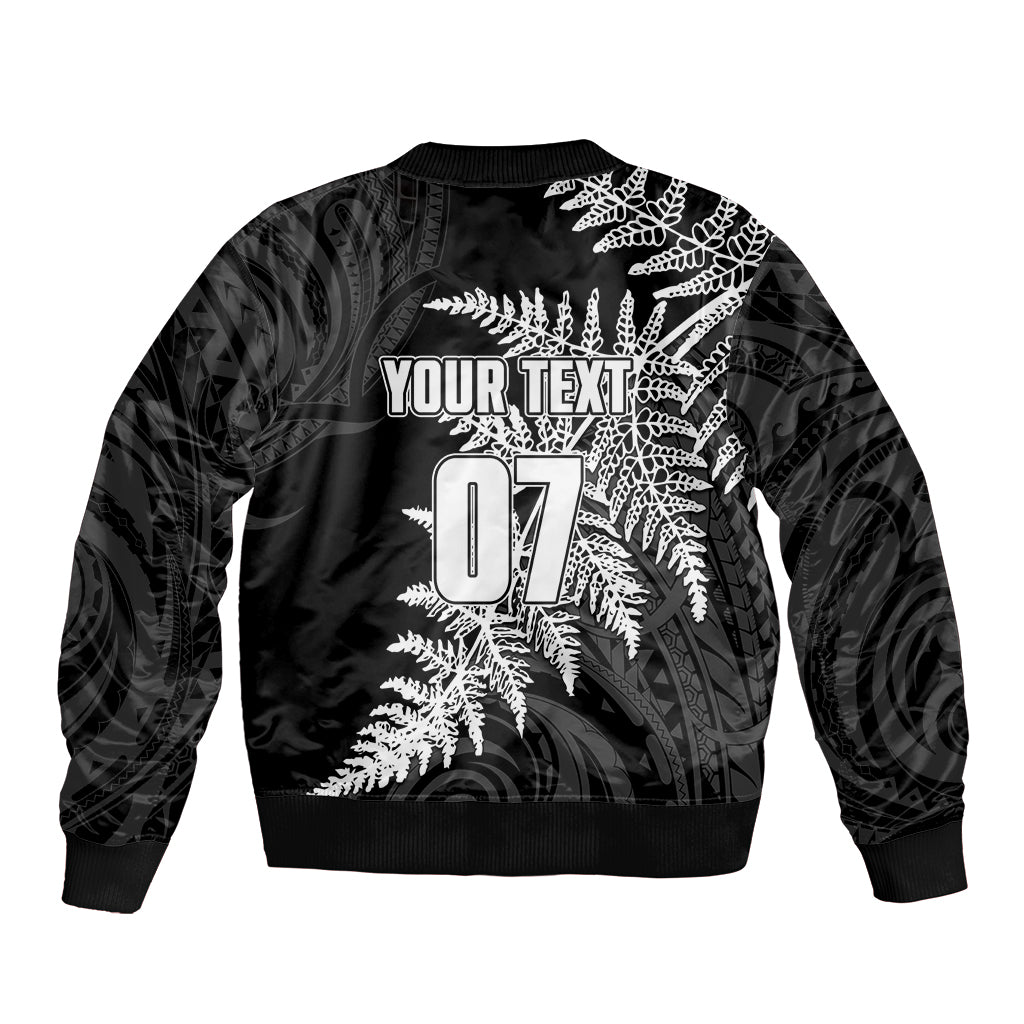 Personalised New Zealand Rugby Bomber Jacket World Cup 2023 Silver Fern Champions LT7 - Polynesian Pride