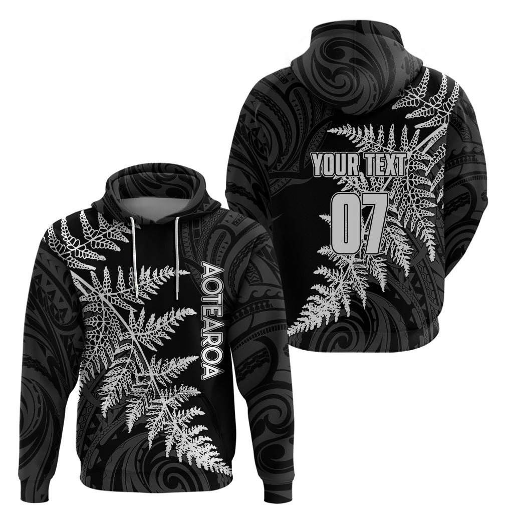 Personalised New Zealand Rugby Hoodie World Cup 2023 Silver Fern Champions LT7 - Polynesian Pride