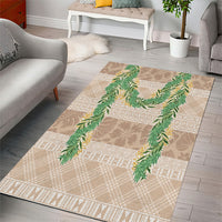 Hawai'i Paniolo Maile Twisted Lei Area Rug Almond Brown LT7 - Polynesian Pride