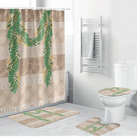 Hawai'i Paniolo Maile Twisted Lei Bathroom Set Almond Brown LT7 Bathroom Set (4 pcs) Brown - Polynesian Pride