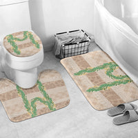 Hawai'i Paniolo Maile Twisted Lei Bathroom Set Almond Brown LT7 Mat Set Only (3 pcs) One Size Brown - Polynesian Pride