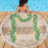 Hawai'i Paniolo Maile Twisted Lei Beach Blanket Almond Brown LT7 - Polynesian Pride