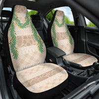 Hawai'i Paniolo Maile Twisted Lei Car Seat Cover Almond Brown LT7 One Size Brown - Polynesian Pride