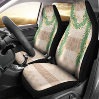 Hawai'i Paniolo Maile Twisted Lei Car Seat Cover Almond Brown LT7 - Polynesian Pride