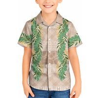 Hawai'i Paniolo Maile Twisted Lei Hawaiian Shirt Almond Brown LT7 - Polynesian Pride