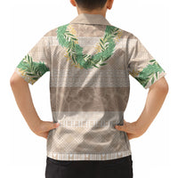 Hawai'i Paniolo Maile Twisted Lei Hawaiian Shirt Almond Brown LT7 - Polynesian Pride