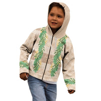 Hawai'i Paniolo Maile Twisted Lei Kid Hoodie Almond Brown LT7 - Polynesian Pride