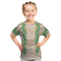 Hawai'i Paniolo Maile Twisted Lei Kid T Shirt Almond Brown LT7 Brown - Polynesian Pride