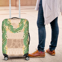 Hawai'i Paniolo Maile Twisted Lei Luggage Cover Almond Brown LT7 Brown - Polynesian Pride