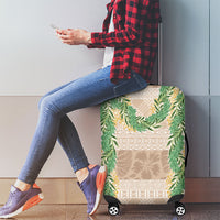 Hawai'i Paniolo Maile Twisted Lei Luggage Cover Almond Brown LT7 - Polynesian Pride