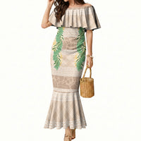 Hawai'i Paniolo Maile Twisted Lei Mermaid Dress Almond Brown LT7 Women Brown - Polynesian Pride