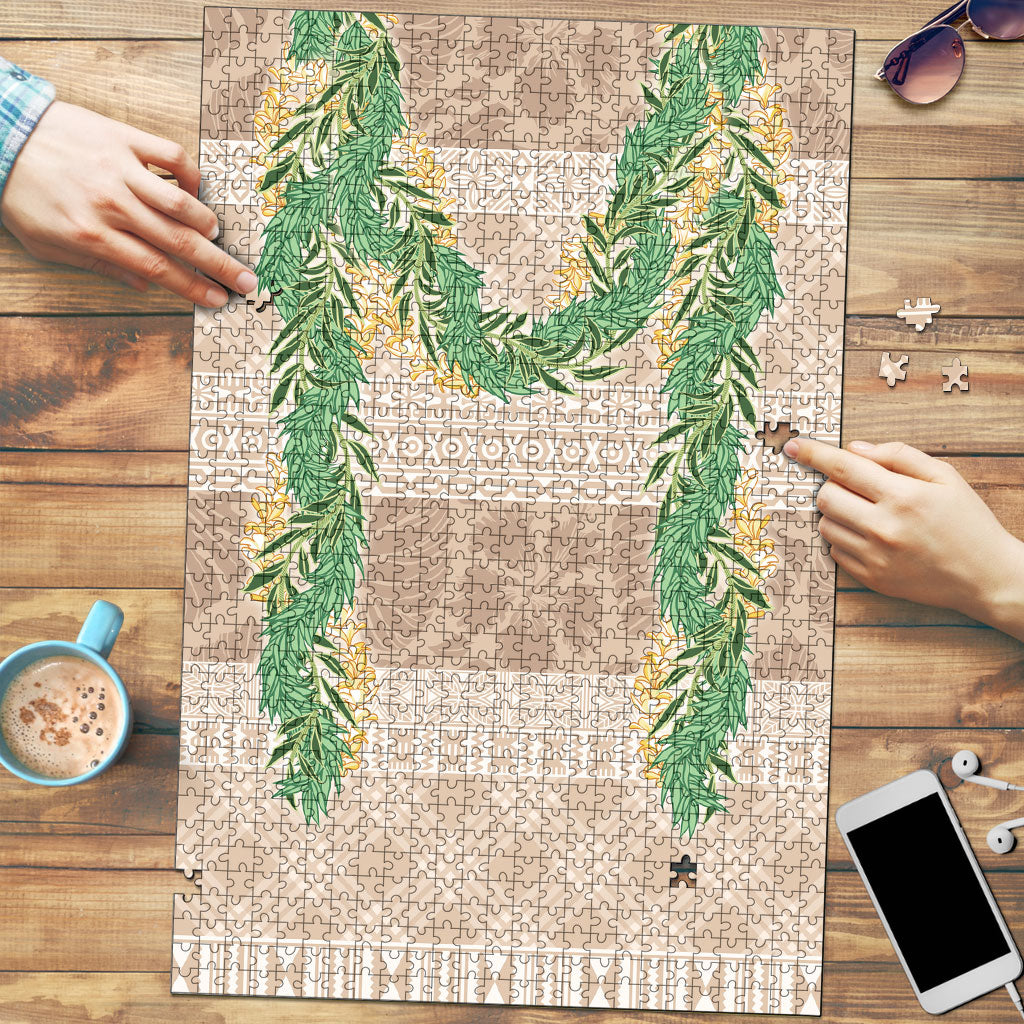 Hawai'i Paniolo Maile Twisted Lei Puzzle Almond Brown LT7 Brown - Polynesian Pride