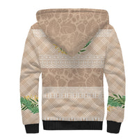 Hawai'i Paniolo Maile Twisted Lei Sherpa Hoodie Almond Brown LT7 - Polynesian Pride