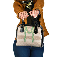 Hawai'i Paniolo Maile Twisted Lei Shoulder Handbag Almond Brown LT7 One Size Brown - Polynesian Pride