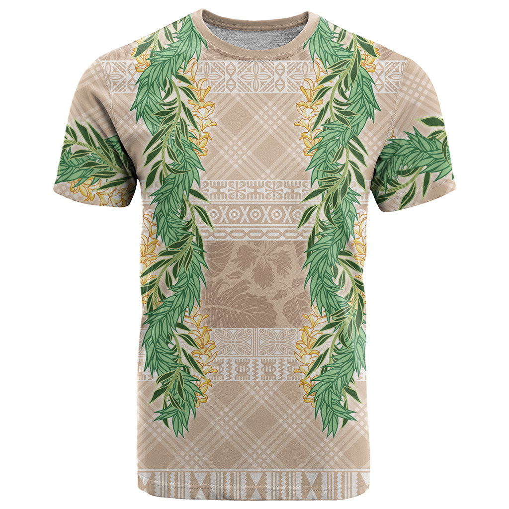 Hawai'i Paniolo Maile Twisted Lei T Shirt Almond Brown LT7 Brown - Polynesian Pride