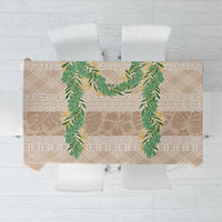 Hawai'i Paniolo Maile Twisted Lei Tablecloth Almond Brown LT7 Brown - Polynesian Pride