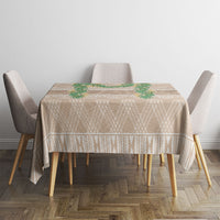Hawai'i Paniolo Maile Twisted Lei Tablecloth Almond Brown LT7 - Polynesian Pride