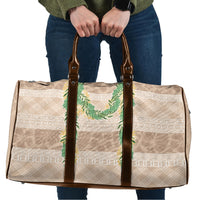 Hawai'i Paniolo Maile Twisted Lei Travel Bag Almond Brown LT7 Brown - Polynesian Pride