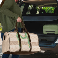 Hawai'i Paniolo Maile Twisted Lei Travel Bag Almond Brown LT7 - Polynesian Pride