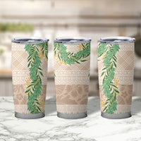 Hawai'i Paniolo Maile Twisted Lei Tumbler Cup Almond Brown LT7 - Polynesian Pride
