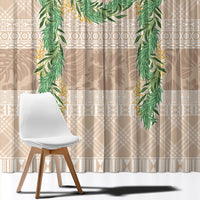 Hawai'i Paniolo Maile Twisted Lei Window Curtain Almond Brown LT7 - Polynesian Pride