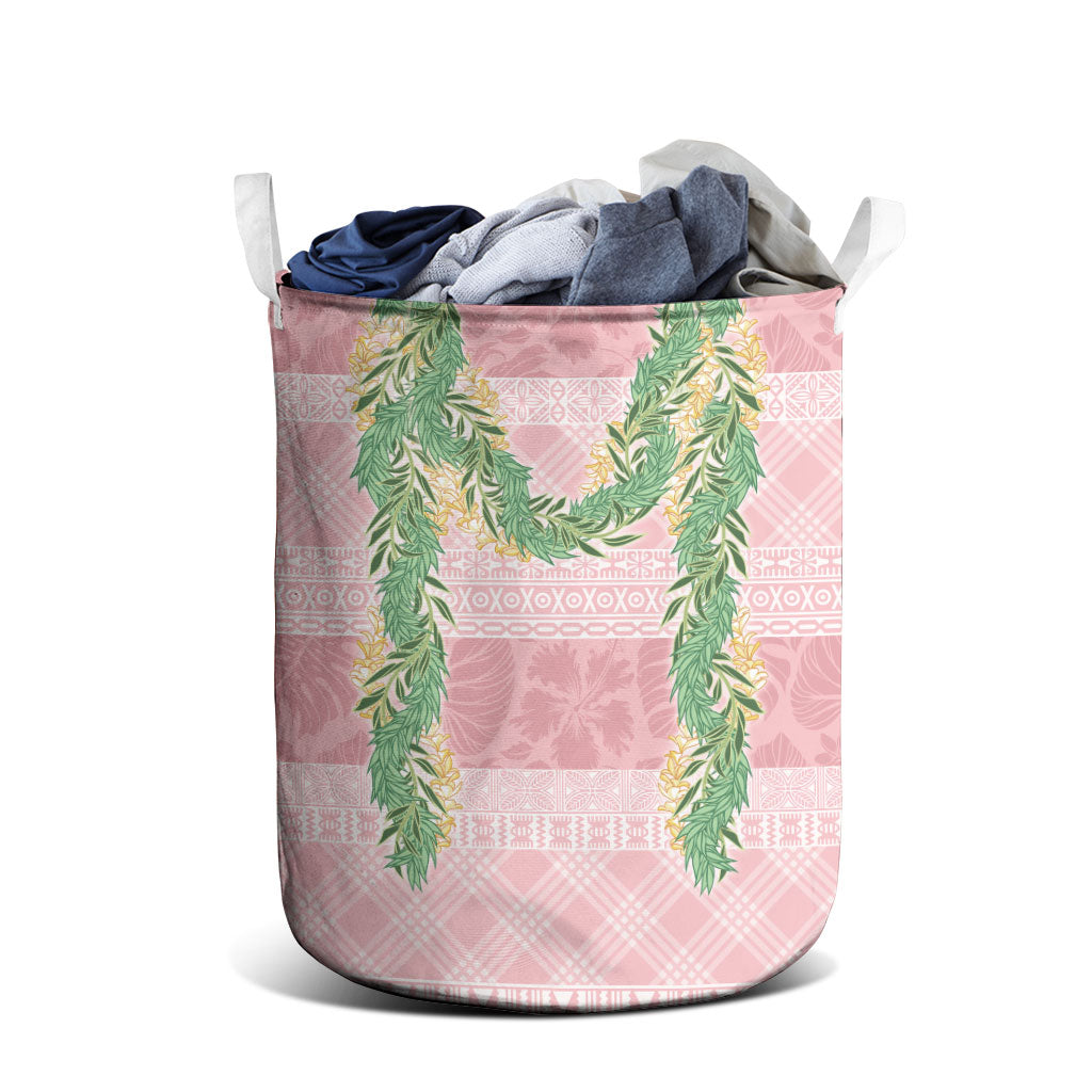 Hawai'i Paniolo Maile Twisted Lei Laundry Basket Dusty Rose LT7 - Polynesian Pride