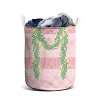 Hawai'i Paniolo Maile Twisted Lei Laundry Basket Dusty Rose LT7 - Polynesian Pride