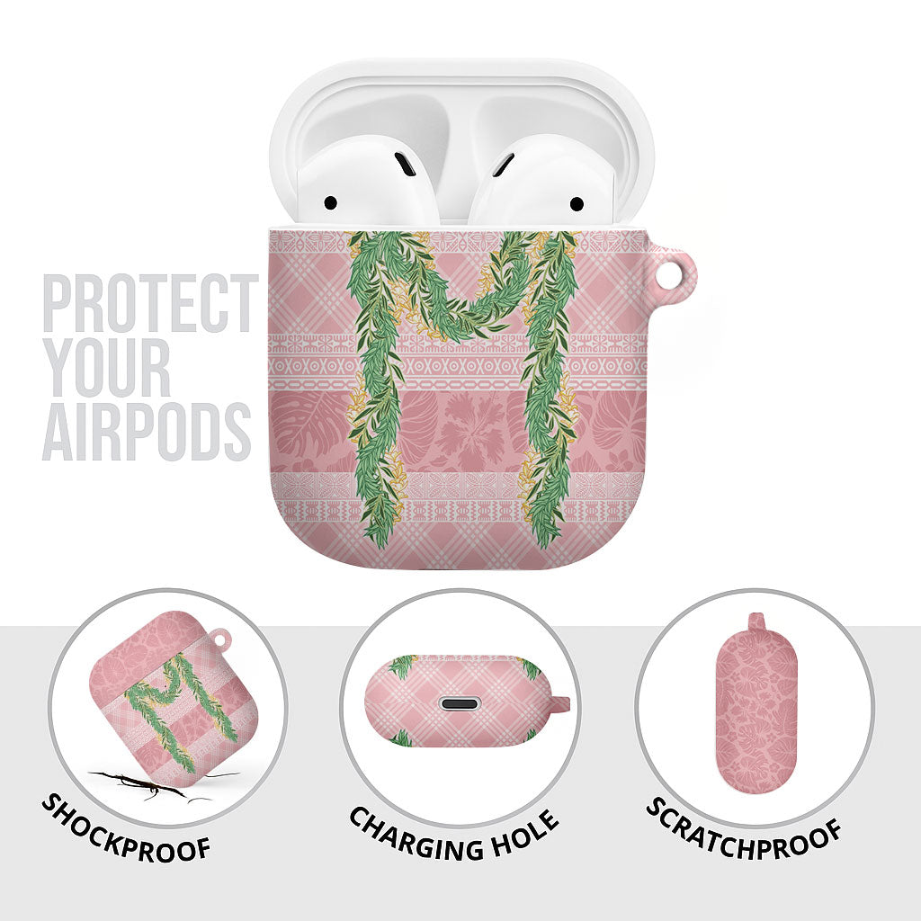 Hawai'i Paniolo Maile Twisted Lei AirPods Case Dusty Rose LT7 - Polynesian Pride