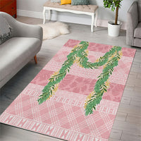 Hawai'i Paniolo Maile Twisted Lei Area Rug Dusty Rose LT7 - Polynesian Pride