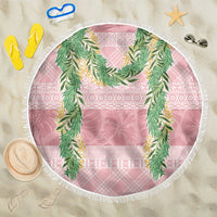 Hawai'i Paniolo Maile Twisted Lei Beach Blanket Dusty Rose LT7 One Size 150cm Dusty Rose - Polynesian Pride
