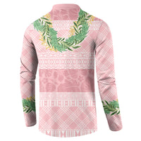 Hawai'i Paniolo Maile Twisted Lei Button Sweatshirt Dusty Rose LT7 - Polynesian Pride