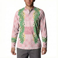 Hawai'i Paniolo Maile Twisted Lei Button Sweatshirt Dusty Rose LT7 - Polynesian Pride