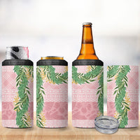 Hawai'i Paniolo Maile Twisted Lei 4 in 1 Can Cooler Tumbler Dusty Rose LT7 - Polynesian Pride