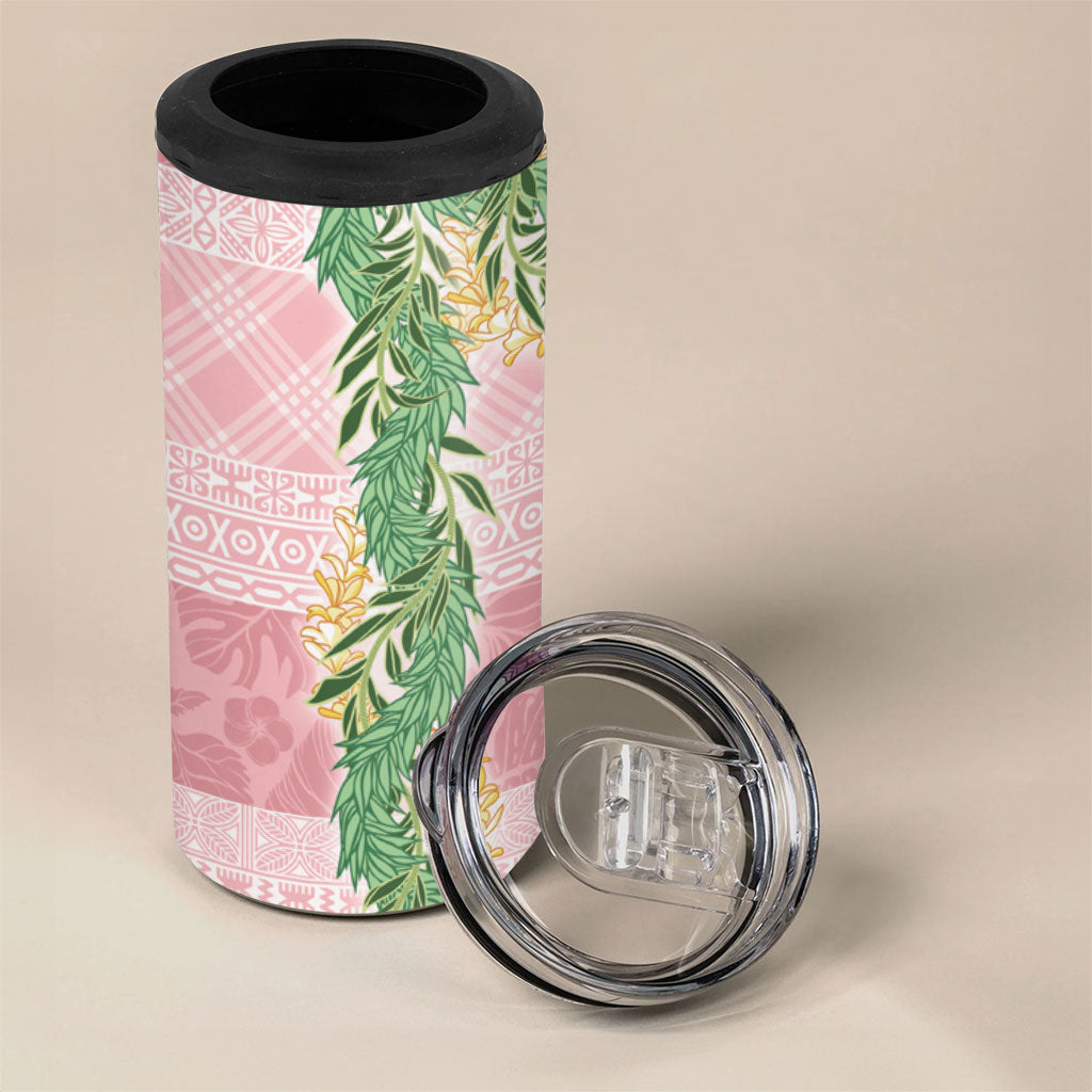 Hawai'i Paniolo Maile Twisted Lei 4 in 1 Can Cooler Tumbler Dusty Rose LT7 - Polynesian Pride