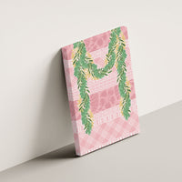 Hawai'i Paniolo Maile Twisted Lei Canvas Wall Art Dusty Rose LT7 - Polynesian Pride