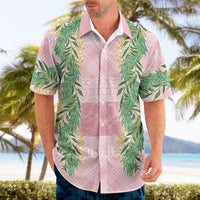 Hawai'i Paniolo Maile Twisted Lei Hawaiian Shirt Dusty Rose LT7 - Polynesian Pride