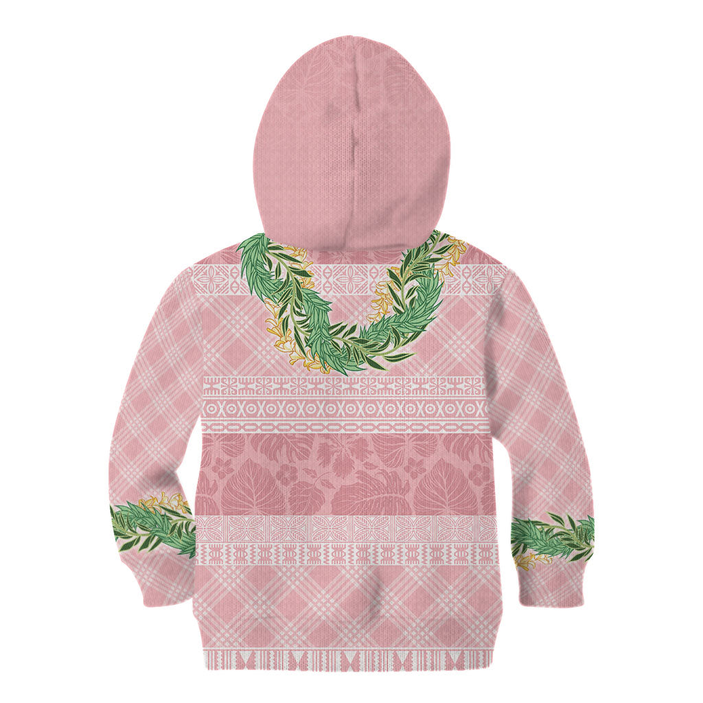 Hawai'i Paniolo Maile Twisted Lei Kid Hoodie Dusty Rose LT7 - Polynesian Pride