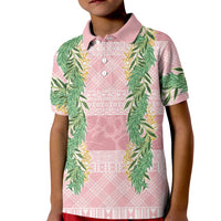 Hawai'i Paniolo Maile Twisted Lei Kid Polo Shirt Dusty Rose LT7 Kid Dusty Rose - Polynesian Pride